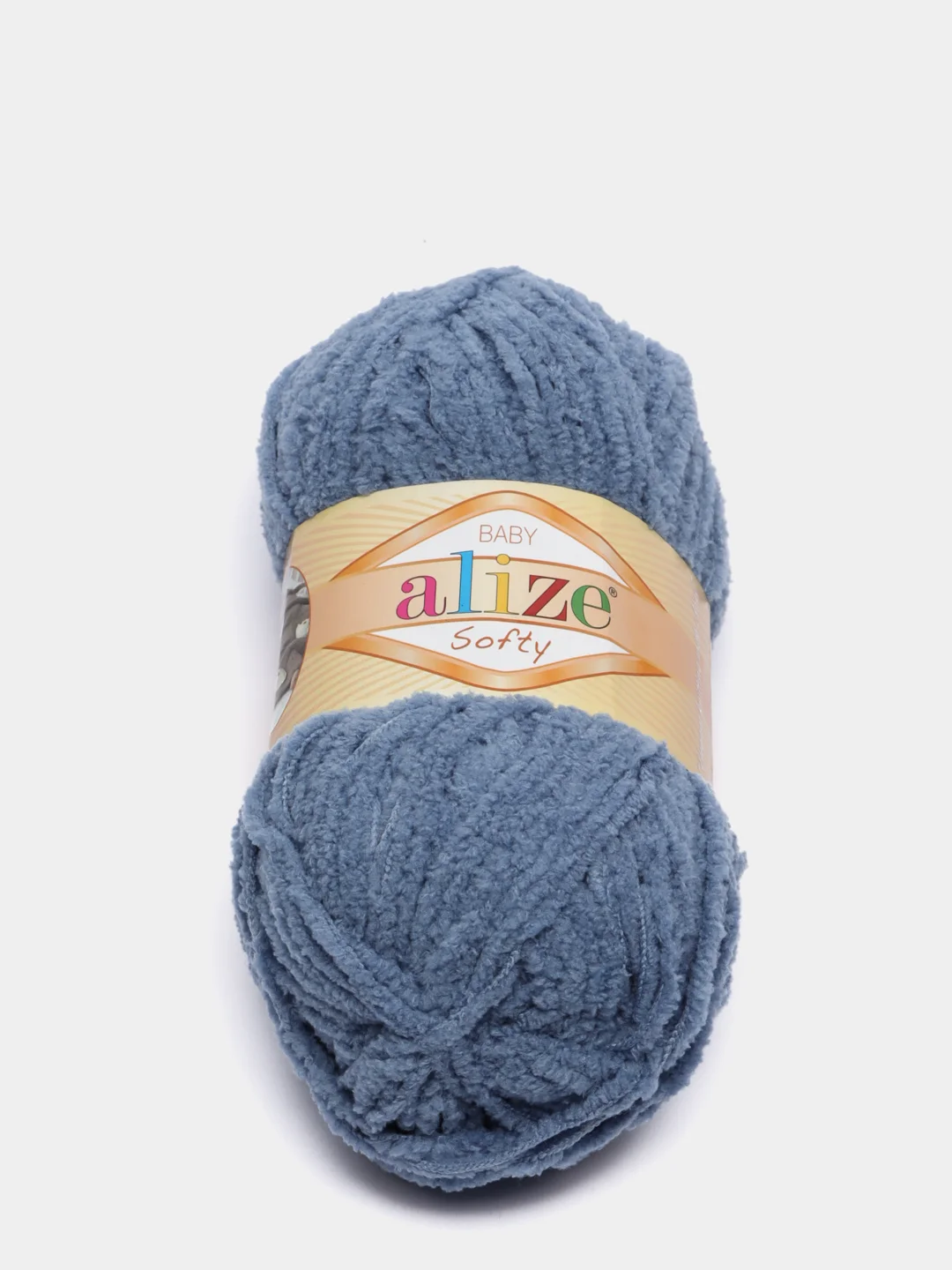 Синий меланж пряжа Alize Softy, 100% микрополиэстер, 50 г, 115 м