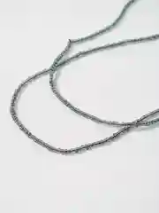 Серебряный чокер на шею, из бисера