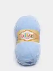 Голубой пряжа Alize Softy, 100% микрополиэстер, 50 г, 115 м