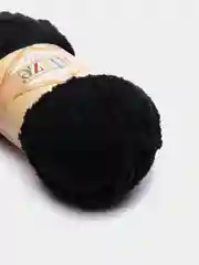 Черный пряжа Alize Softy, 100% микрополиэстер, 50 г, 115 м