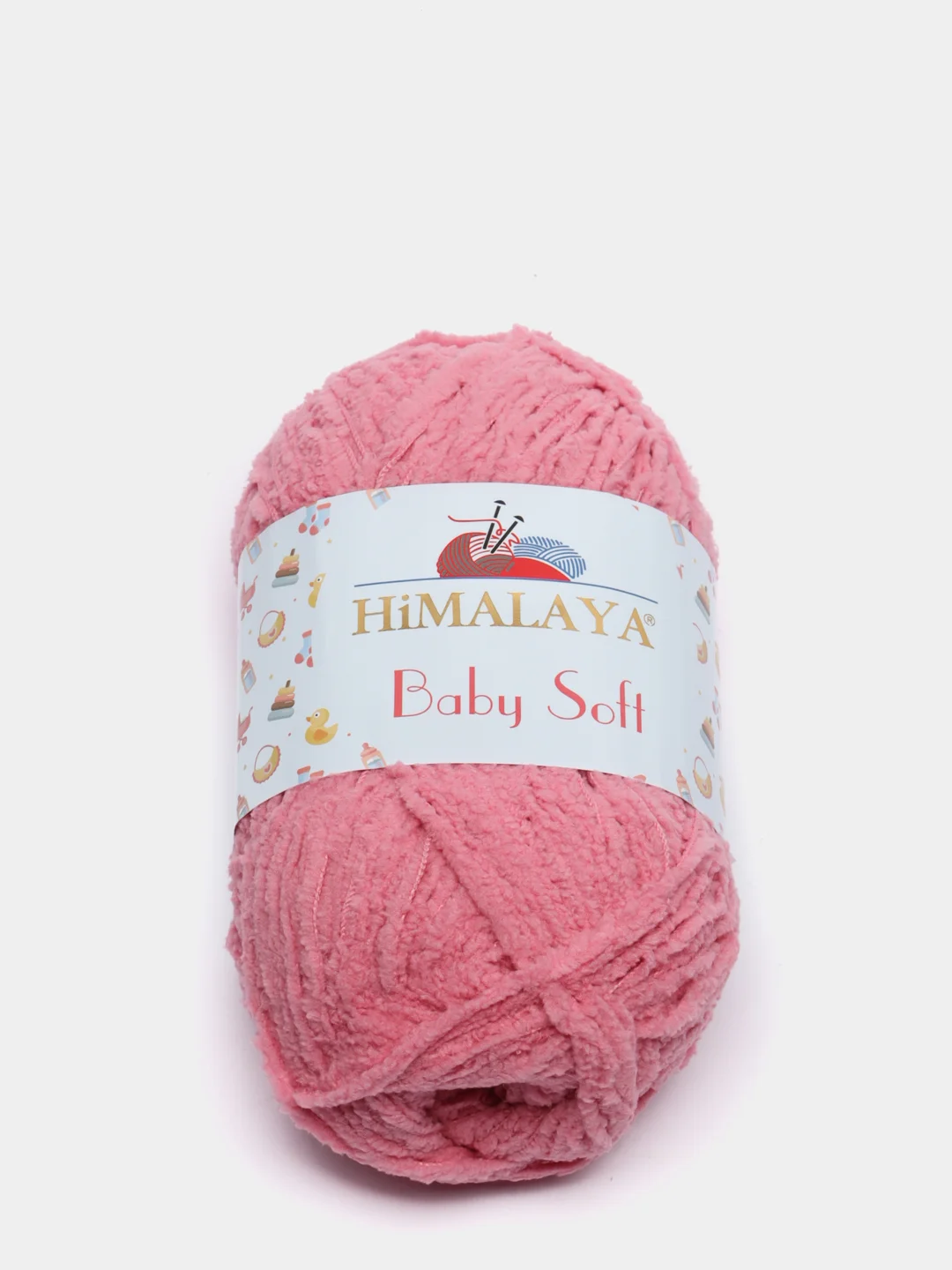 Кораллово-розовый пряжа плюшевая Himalaya "Baby Soft", 100% полиэстер, 115 м, 50 г