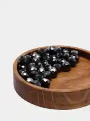 Серый рондели граненные, 6 мм, 50 штук
