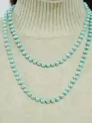 Мятный бусы из искусственного жемчуга