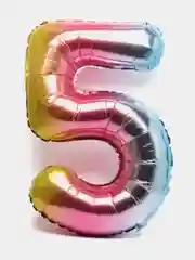 Воздушный шар "Цифра 5" градиент, 100 см