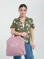 Розовый сумка-шоппер женская, вельветовая, 5 цветов