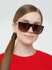 Багровый очки солнцезащитные, круглые, капельки, женские