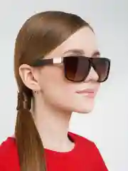 Багровый очки солнцезащитные, круглые, капельки, женские