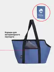 Темно-синий сумка-переноска для собак и кошек, с отверстием для головы
