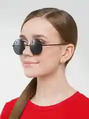 Алый очки солнцезащитные, круглые, капельки, женские