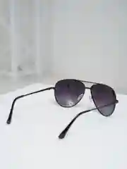 Аметистовый очки солнцезащитные, круглые, капельки, женские