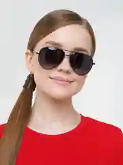 Аметистовый очки солнцезащитные, круглые, капельки, женские
