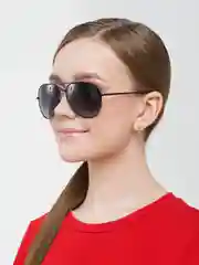 Аметистовый очки солнцезащитные, круглые, капельки, женские