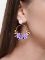 Лавандовый серьги "Цветы"
