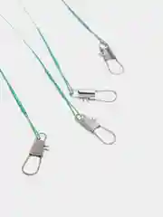 Зеленый поводок рыболовный, стальной, 4 шт