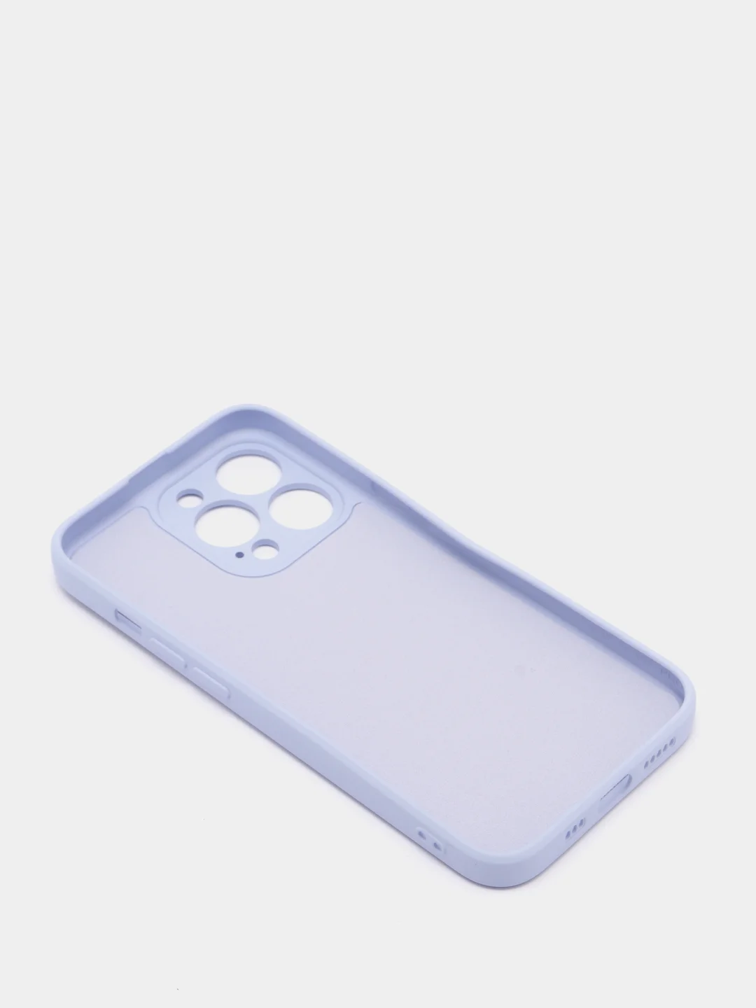 Сиреневый чехол iPhone 13 Pro Max, силиконовый на айфон про макс