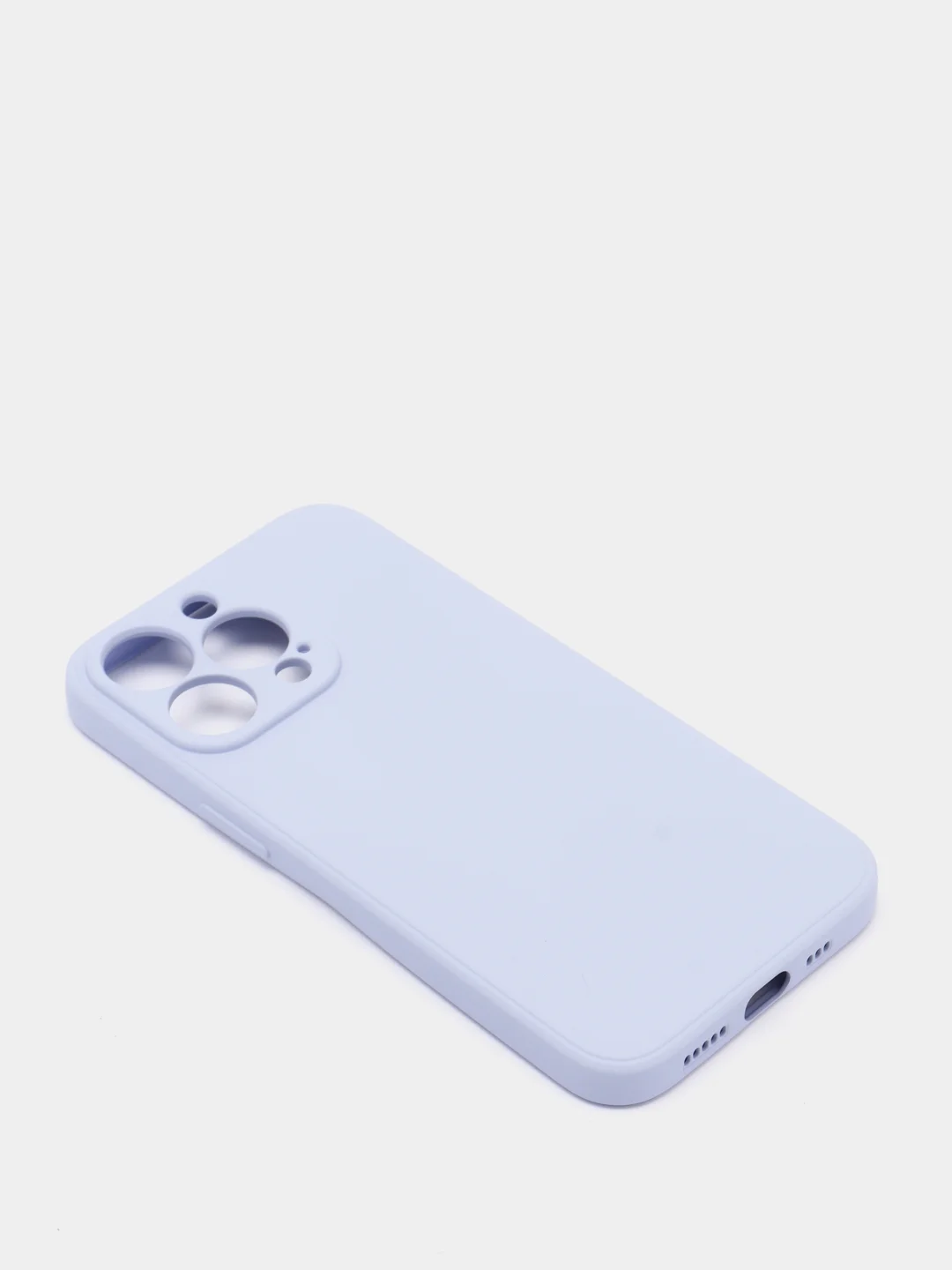 Сиреневый чехол iPhone 13 Pro Max, силиконовый на айфон про макс
