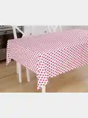 Красный скатерть Горох, рогожка