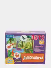 Лото. Динозавры, 6 карточек, 36 фишек