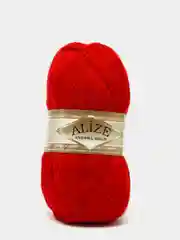 Красный пряжа для вязания Alize Angora gold "Ализе Ангора голд"