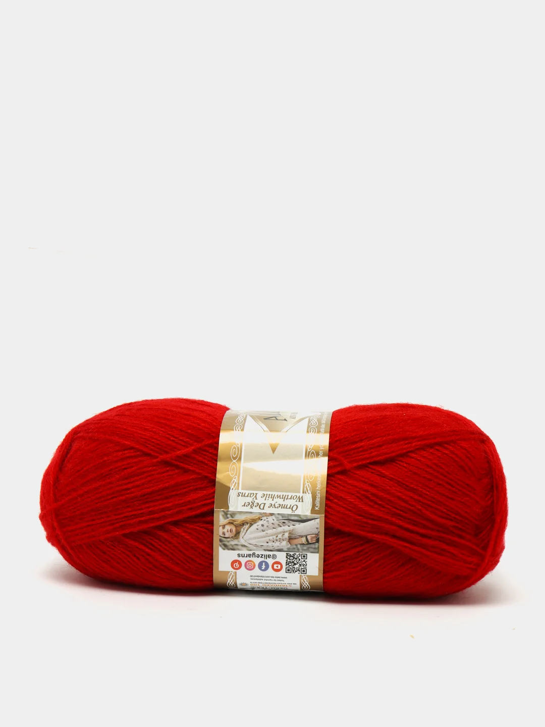 Красный пряжа для вязания Alize Angora gold "Ализе Ангора голд"