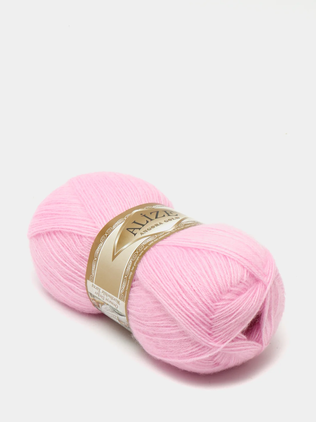 Розовый пряжа для вязания Alize Angora gold "Ализе Ангора голд"
