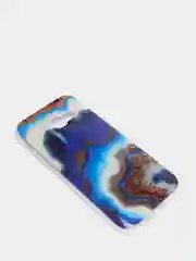 Золотой чехол Samsung Galaxy A3 2017 / SM-A320, Галакси А3 2017, силиконовый с мраморным рисунком