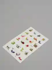 Багровый татуировки "Единороги, мультяшные животные", 12*7,5 см