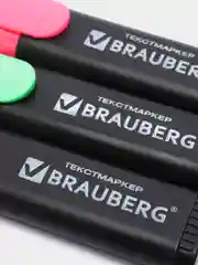 Набор текстовыделителей BRAUBERG 3 шт., АССОРТИ, "Contract", линия 1-5 мм, 150395