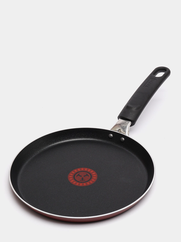 Сковорода TEFAL, блинная, без крышки, литой алюминий, антипригарное покрытие, 10 видов