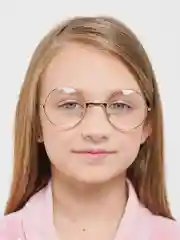 Золотой имиджевые очки, детские, круглые