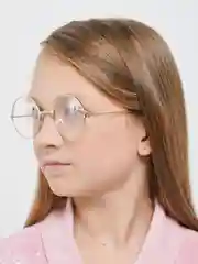 Золотой имиджевые очки, детские, круглые