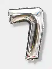 Серебряный воздушный шар Цифра фольгированный, 102-106 см