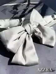 Серебряный бант для волос, на заколке, атласный, 20 цветов