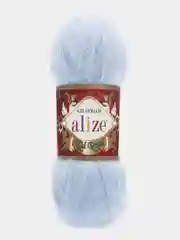 Серый меланж пряжа Alize Kid Royal Mohair 50г/500м 1шт