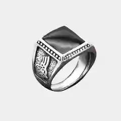 Серебряный кольцо мужское, с камнями, ювелирное, оникс перстень,печатка диадема ,оникс ,цвет серебро