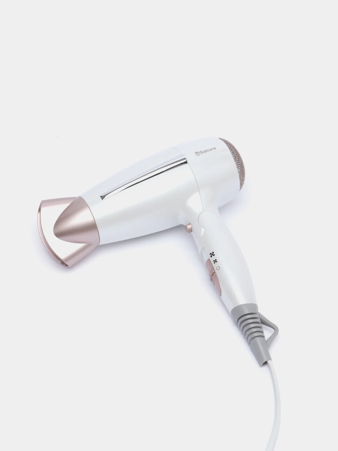 Белый фен Sakura SA-4042W, 2000-2200 Вт, 3 температуры нагрева, 2 скорости