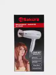 Белый фен Sakura SA-4042W, 2000-2200 Вт, 3 температуры нагрева, 2 скорости