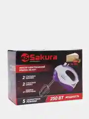 Оранжевый миксер Sakura SA-6311A, 250Вт