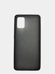 Синий матовый силиконовый чехол Samsung A71