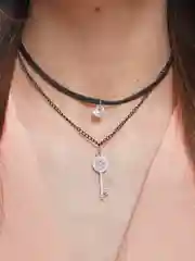 Серый меланж чокер