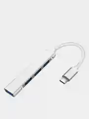 Белый переходник USB Type-C на USB, USB 3.0 Хаб 5 в 1, hdmi 4k Hub 6 в 1 для iMac и Macbook, OTG