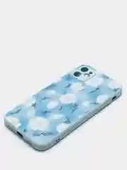 Бирюзовый чехол iPhone 11 с принтом