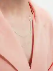 Серебряный цепочка на шею с подвеской / Ожерелье