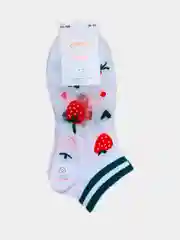 Белый носки женские с капроновой вставкой