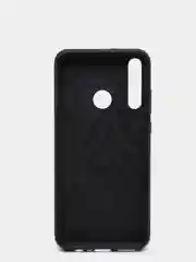 Черный чехол Huawei Y6p имитация вставок под карбон