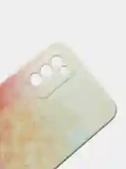 Коралловый меланж чехол силиконовый Samsung Galaxy A02s, Самсунг Галакси А02с с мягким подкладом