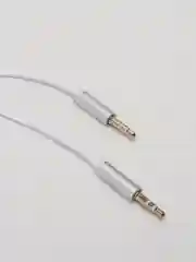 Белый аудиокабель AUX, 3,5мм, jack,плетенный шнур