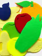 Фрукты из фетра для творчества и развивающих игр