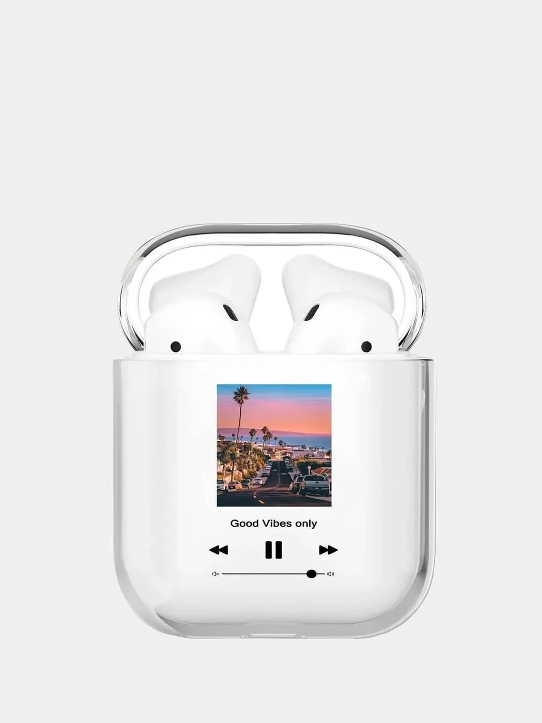 Чехол наушники airpods pro, чехол airpods pro 2, чехол airpods 3, прозрачный, c логотипом nike