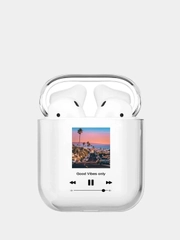 Чехол наушники airpods pro, чехол airpods pro 2, чехол airpods 3, прозрачный, c логотипом nike